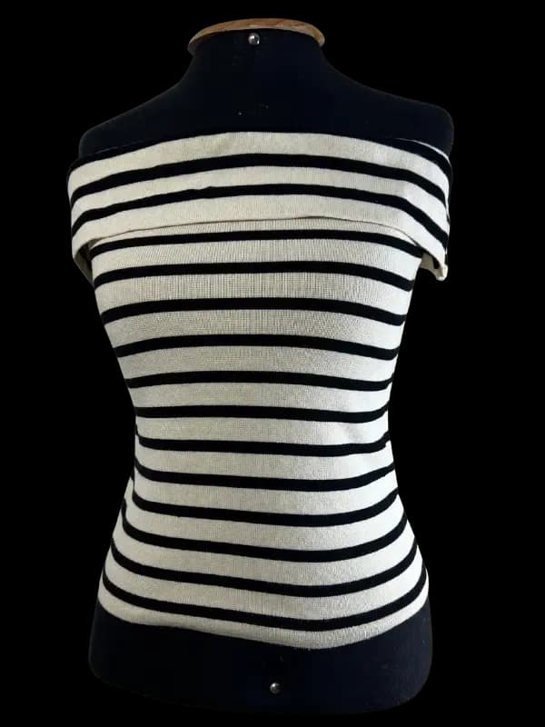 Blusa Listrada Ombro a Ombro