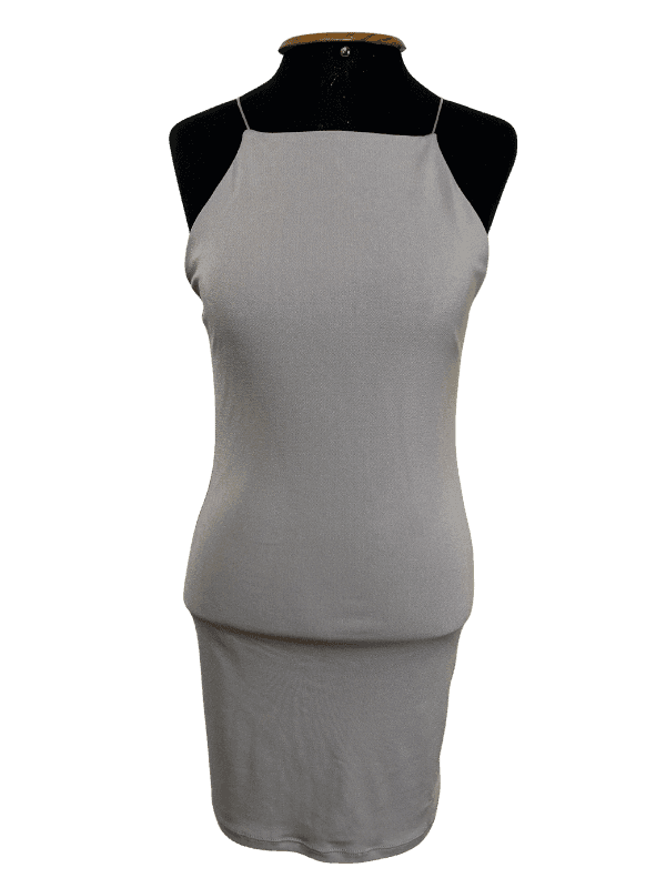 Vestido Justo Cinza
