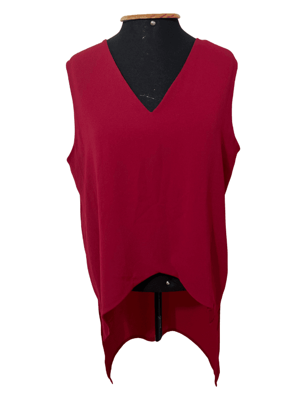 Blusa Bordô Assimétrico