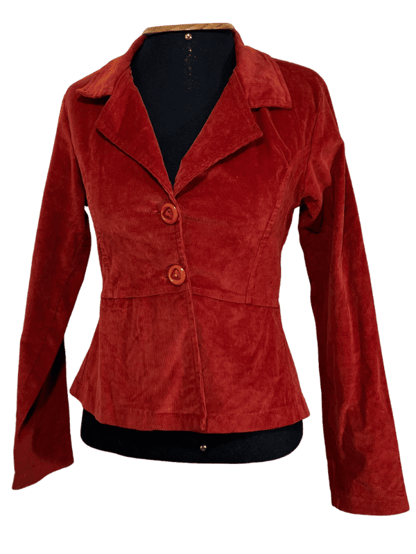 Blazer Veludo Cotelê Vermelho