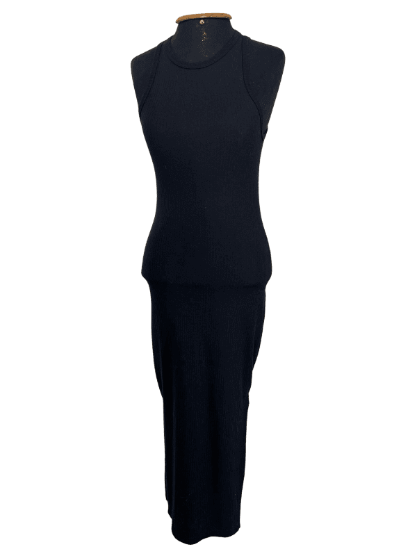Vestido Preto Canelado