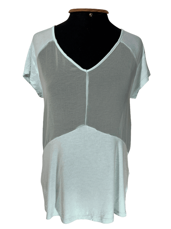 Blusa Bicolor Verde Água