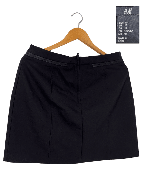 Saia Preta Reta H&M