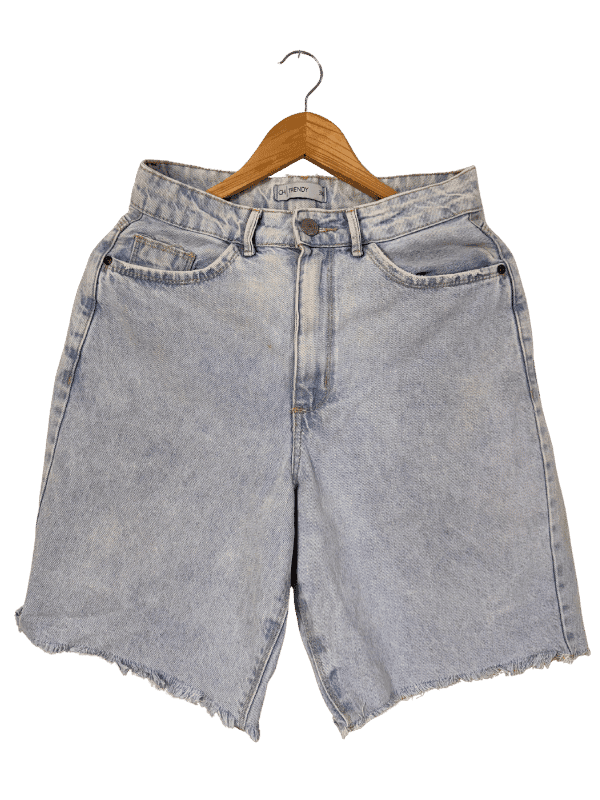 Bermuda Jeans Claro Destroyed