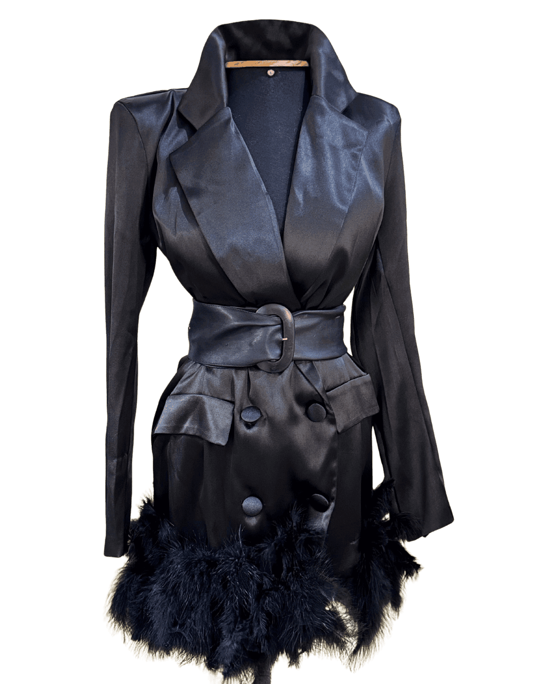 Blazer Preto de Pluma