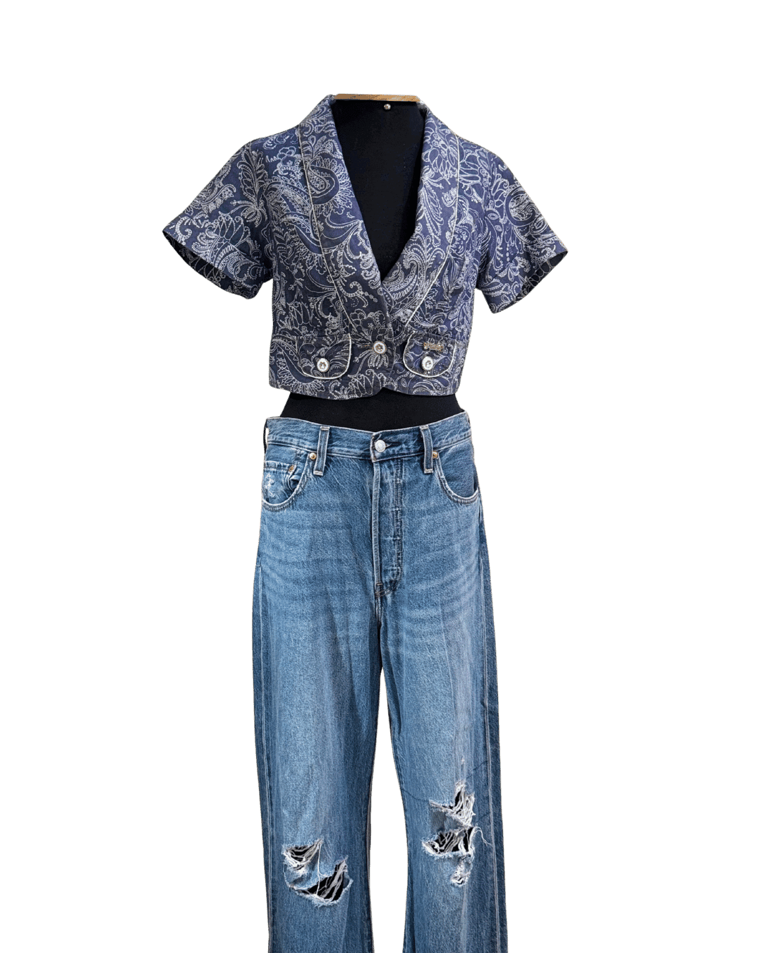 Blusinha Cropped Paisley